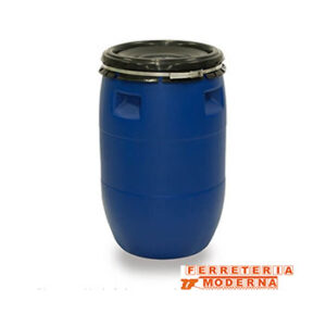CANECA PLASTICA DE 55 GLN TAPA ARAÑA Y ARO METALICO