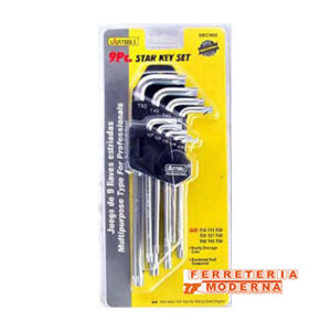 JGO LLAVE TORX T10-T50 9 PC MEDIO DEC902 UYUSTOOLS