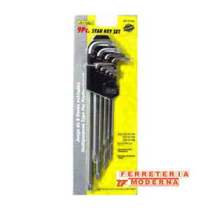 JGO LLAVE TORX T10-T50 9 PC LARGO DEC903 UYUSTOOLS