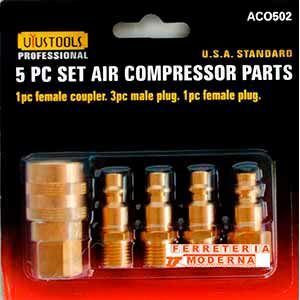 KIT ACOPLES COMPRESOR 5PZ BRONCE ACO502 UYUSTOOLS